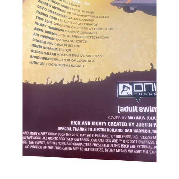 Rick & Morty Free Comic Book Day Issue #1 Kim Grim Reaper Oni Press 2017 - Picture 4 of 5